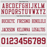 Custom Cardinal-White Reversible Double Side Authentic Football Jersey