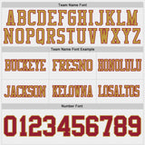 Custom Cardinal-Old Gold Reversible Double Side Authentic Football Jersey