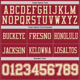Custom Cardinal-Cream Reversible Double Side Authentic Football Jersey