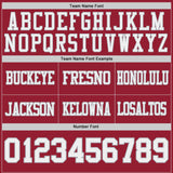 Custom Cardinal White-Gray Reversible Double Side Authentic Football Jersey