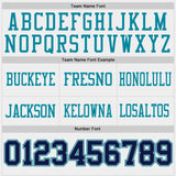 Custom Teal Gray-Navy Reversible Double Side Authentic Football Jersey