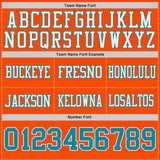 Custom Teal Orange-White Reversible Double Side Authentic Football Jersey