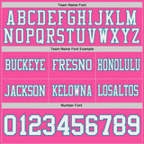 Custom Teal White-Pink Reversible Double Side Authentic Football Jersey