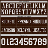 Custom Brown-White Reversible Double Side Authentic Football Jersey