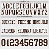 Custom Brown-White Reversible Double Side Authentic Football Jersey