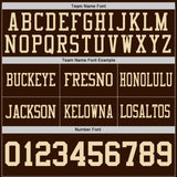 Custom Brown-Cream Reversible Double Side Authentic Football Jersey