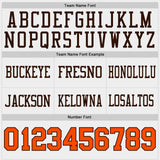 Custom Brown White-Orange Reversible Double Side Authentic Football Jersey