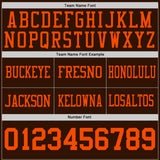Custom Brown-Orange Reversible Double Side Authentic Football Jersey