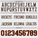 Custom Brown-Orange Reversible Double Side Authentic Football Jersey