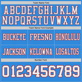 Custom Powder Blue White-Red Reversible Double Side Authentic Football Jersey