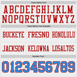 Custom Powder Blue White-Red Reversible Double Side Authentic Football Jersey
