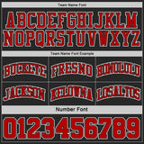 Custom Black White Pinstripe-Red Reversible Double Side Sublimation Basketball Set Jersey