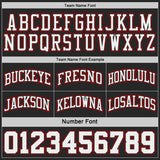 Custom Black Red Pinstripe-White Reversible Double Side Sublimation Basketball Set Jersey