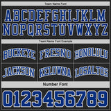 Custom Black Royal Pinstripe-White Reversible Double Side Sublimation Basketball Set Jersey