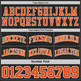 Custom Black Orange Pinstripe-White Reversible Double Side Sublimation Basketball Set Jersey