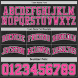 Custom Black Pink Pinstripe-White Reversible Double Side Sublimation Basketball Set Jersey