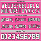 Custom Black Pink Pinstripe-White Reversible Double Side Sublimation Basketball Set Jersey