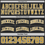 Custom Black Old Gold Pinstripe-White Reversible Double Side Sublimation Basketball Set Jersey