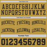 Custom Black Old Gold Pinstripe Reversible Double Side Sublimation Basketball Set Jersey