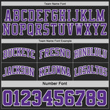 Custom Black White Pinstripe-Purple Reversible Double Side Sublimation Basketball Set Jersey