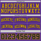 Custom Black Gold Pinstripe-Purple Reversible Double Side Sublimation Basketball Set Jersey