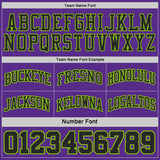 Custom Black Neon Green Pinstripe-Purple Reversible Double Side Sublimation Basketball Set Jersey