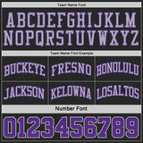 Custom Black Gray Pinstripe-Purple Reversible Double Side Sublimation Basketball Set Jersey