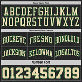 Custom Black Cream Pinstripe-Green Reversible Double Side Sublimation Basketball Set Jersey