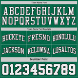 Custom Black Kelly Green Pinstripe-White Reversible Double Side Sublimation Basketball Set Jersey