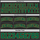 Custom Black Kelly Green Pinstripe-Old Gold Reversible Double Side Sublimation Basketball Set Jersey