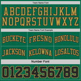 Custom Black Kelly Green Pinstripe-Old Gold Reversible Double Side Sublimation Basketball Set Jersey