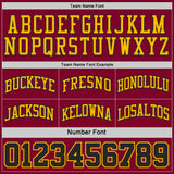 Custom Black Gold Pinstripe-Maroon Reversible Double Side Sublimation Basketball Set Jersey