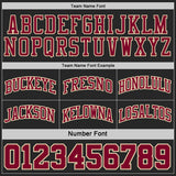 Custom Black Cream Pinstripe-Maroon Reversible Double Side Sublimation Basketball Set Jersey