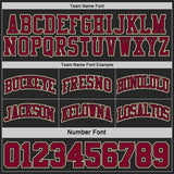Custom Black Cream Pinstripe-Maroon Reversible Double Side Sublimation Basketball Set Jersey