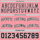 Custom Black Medium Pink Pinstripe-White Reversible Double Side Sublimation Basketball Set Jersey