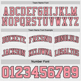 Custom Black Medium Pink Pinstripe-White Reversible Double Side Sublimation Basketball Set Jersey