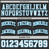 Custom Black Sky Blue Pinstripe-White Reversible Double Side Sublimation Basketball Set Jersey