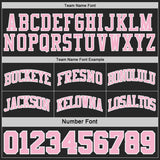 Custom Black Light Pink Pinstripe-White Reversible Double Side Sublimation Basketball Set Jersey