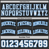 Custom Black Powder Blue Pinstripe-White Reversible Double Side Sublimation Basketball Set Jersey