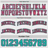 Custom Black Neon Pink Pinstripe-Aqua Reversible Double Side Sublimation Basketball Set Jersey