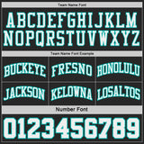 Custom Black Aqua Pinstripe-White Reversible Double Side Sublimation Basketball Set Jersey