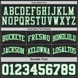 Custom Black Grass Green Pinstripe-White Reversible Double Side Sublimation Basketball Set Jersey