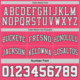 Custom Black Neon Pink Pinstripe-White Reversible Double Side Sublimation Basketball Set Jersey
