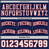 Custom Navy Red Pinstripe-White Reversible Double Side Sublimation Basketball Set Jersey