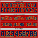 Custom Navy Red Pinstripe-Old Gold Reversible Double Side Sublimation Basketball Set Jersey