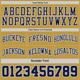 Custom Navy Old Gold Pinstripe-White Reversible Double Side Sublimation Basketball Set Jersey