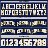Custom Navy Old Gold Pinstripe-White Reversible Double Side Sublimation Basketball Set Jersey