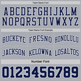 Custom Navy Gray Pinstripe-White Reversible Double Side Sublimation Basketball Set Jersey