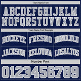Custom Navy Gray Pinstripe-White Reversible Double Side Sublimation Basketball Set Jersey