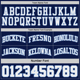 Custom Navy Light Blue Pinstripe-White Reversible Double Side Sublimation Basketball Set Jersey